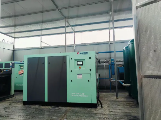 Yuzhen Engineers Install 75kW Hanbell Two‑Stage VFD Air Compressor for Automotive Parts Factory in Vietnam